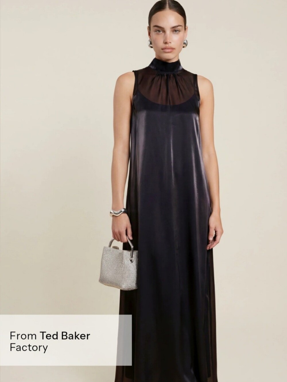 Caara Alette NWT Navy Organza Special Occasion Dress